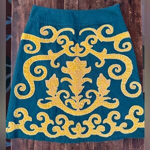 Boden A-line Embroidered skirt women's US8